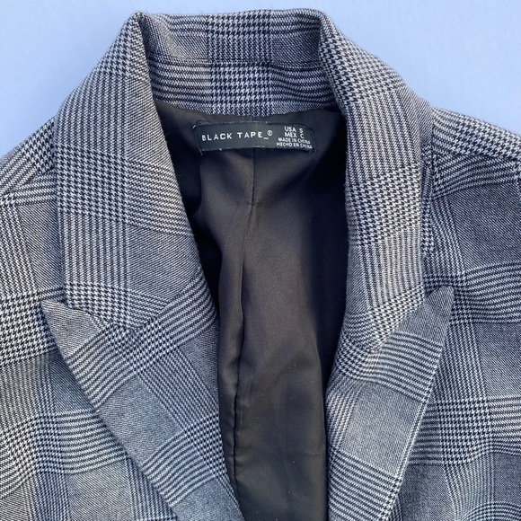 Black Tape Jackets & Coats Black Tape Womens Oversized Plaid Blazer